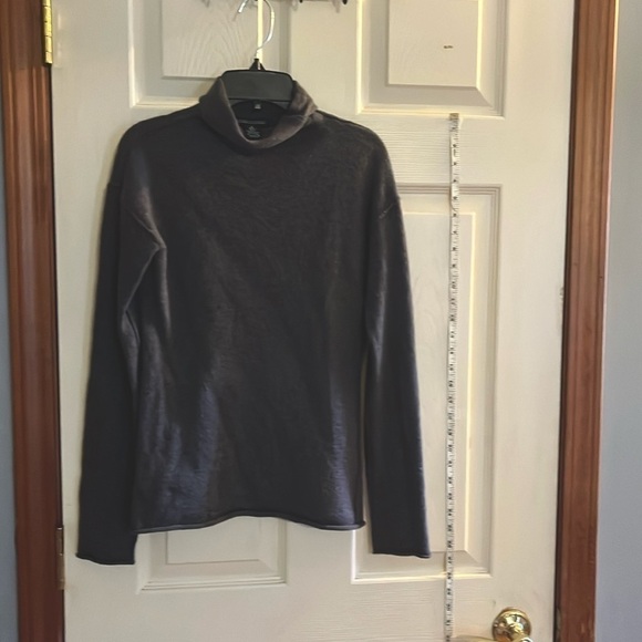 Banana Public-M-gray-extra fine Italian Moreno wool turtleneck, pullover sweater - Picture 1 of 11